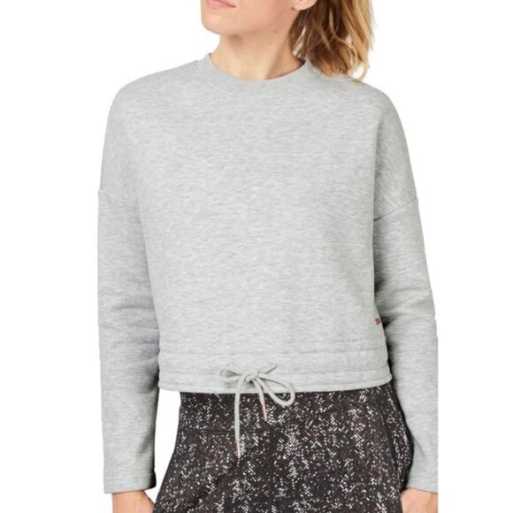 Sweaty Betty Gray Crop Crewneck Sweatshirt Women's Medium - Picture 1 of 8